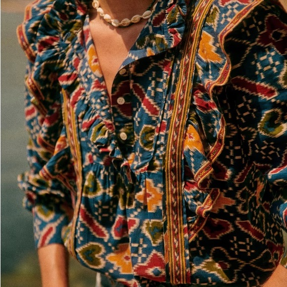 Sezane Anita ruffle top 38 - Picture 5 of 6